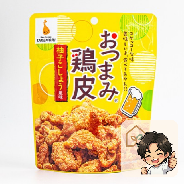 カリカリ食感がクセになる 国産鶏皮おつまみ 柚子こしょう風味 50g